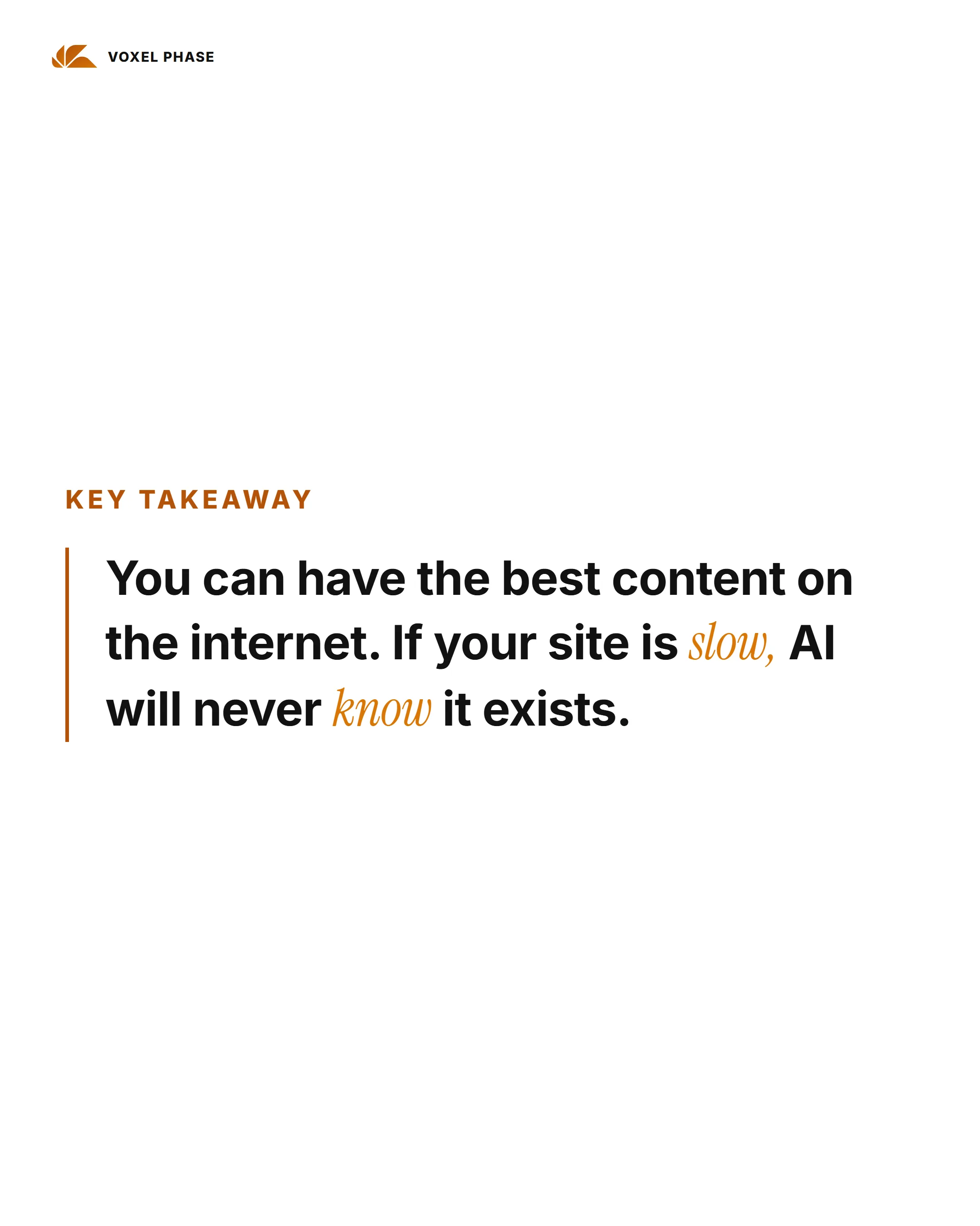 AI Search Engines Ignore Slow Websites: slide 7 of 7