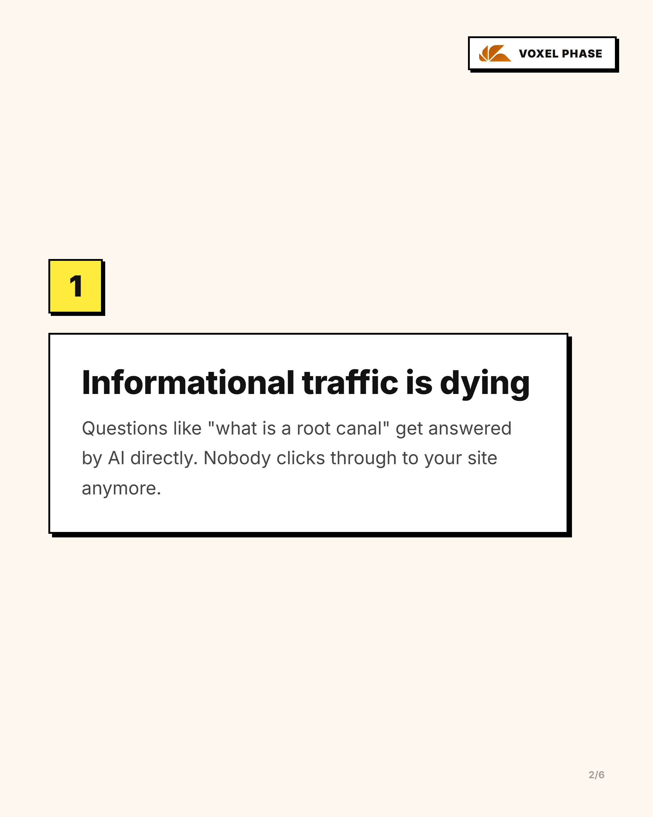 AI Is Stealing Your Website Traffic AI Is Stealing Your Website Traffic: slide 2 of 5