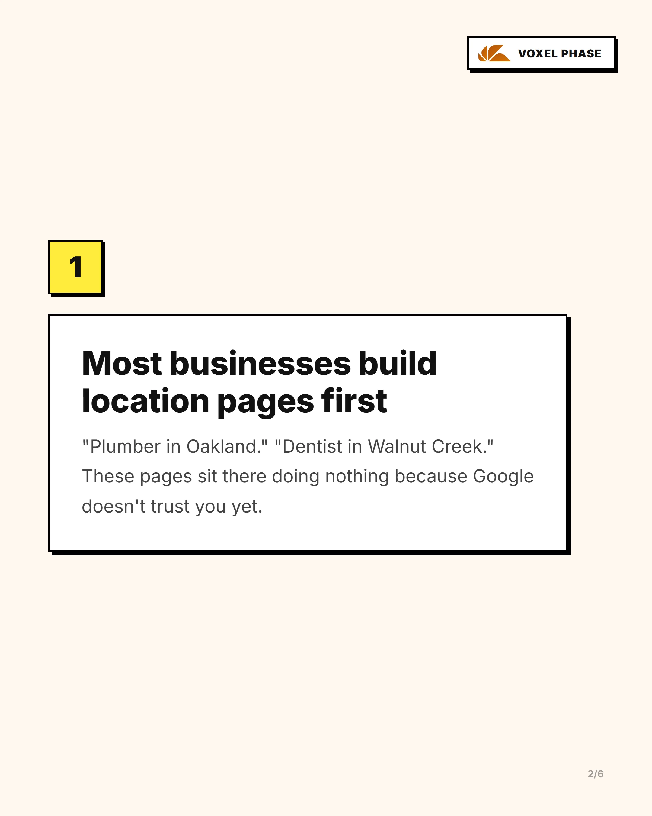 Your City+Service Pages Aren't Ranking Your City+Service Pages Aren't Ranking: slide 2 of 5